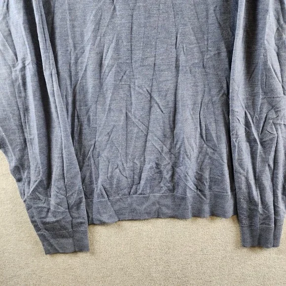 The Men's Store at Bloomingdale's Zegna Baruffa Wool Sweater Mens XXL Denim Blue - Picture 13 of 14